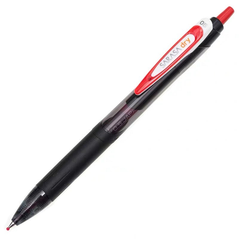 Zebra Sarasa Dry Gel Pen - 0.5 mm - Black - Red Ink