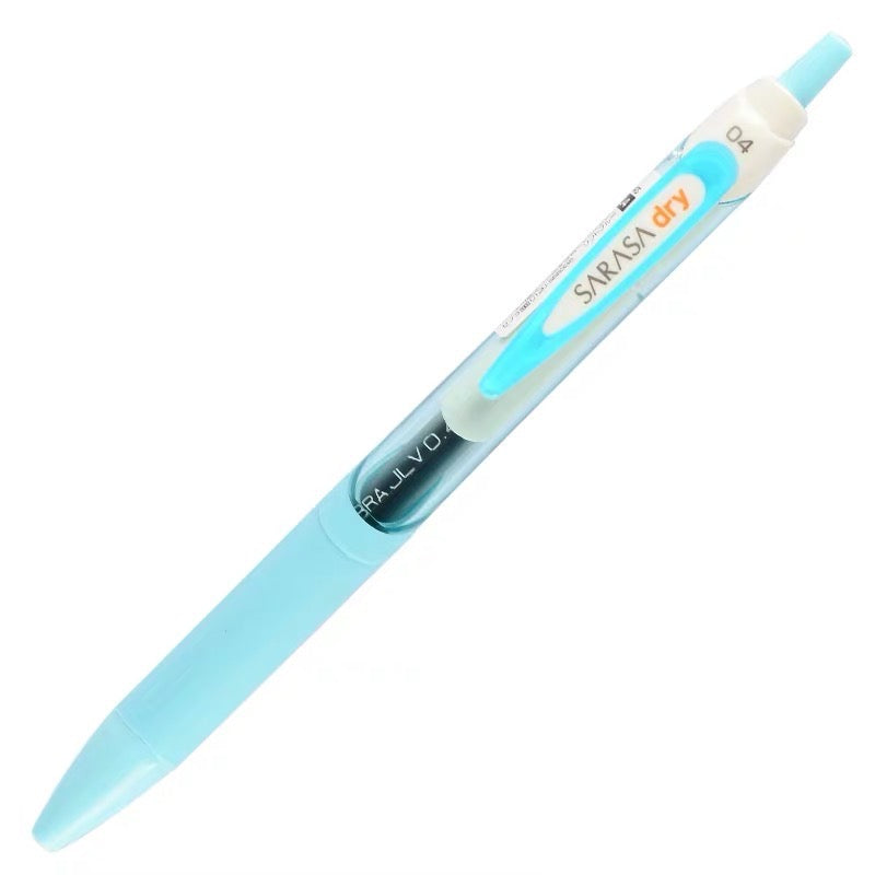 Zebra Sarasa Dry Gel Pen - 0.4 mm - Soft Blue - Black Ink