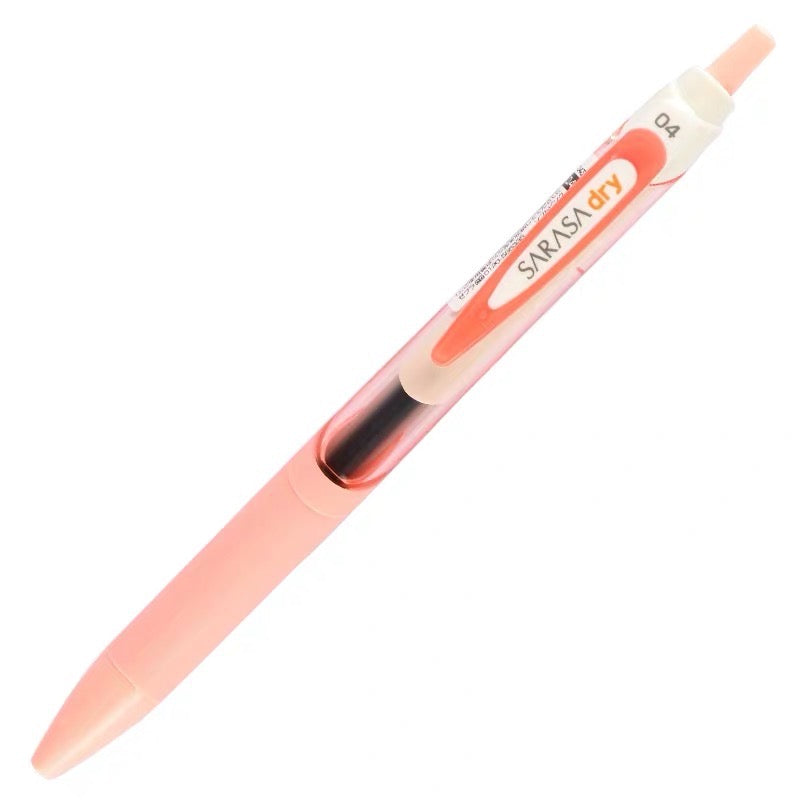 Zebra Sarasa Dry Gel Pen - 0.4 mm - Soft Pink - Black Ink