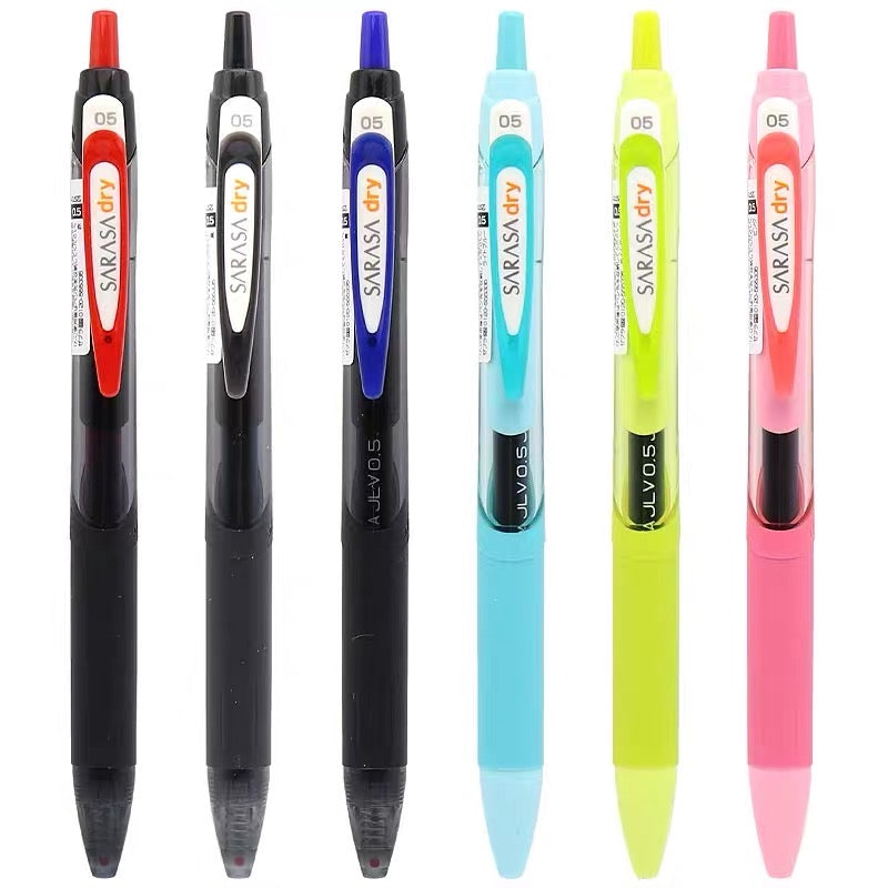 Zebra Sarasa Dry Gel Pen - 0.5 mm - Lime Green - Black Ink