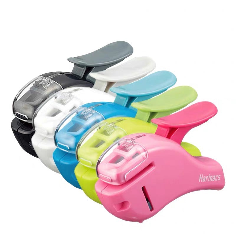 Kokuyo Harinacs Stapleless Stapler - Compact Alpha - 5 Sheets - Pink