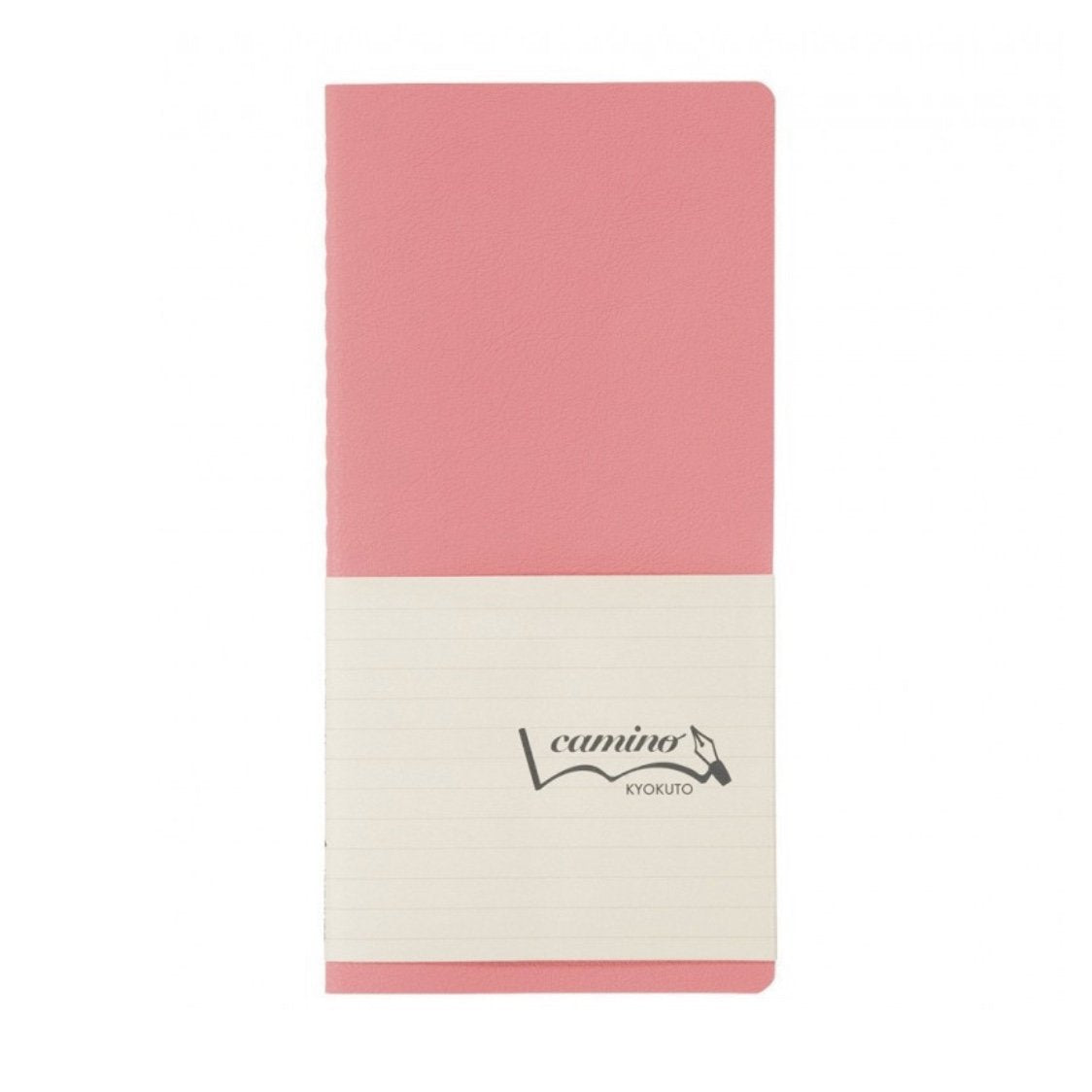 Kyokuto Camino Notebook - A5 Slim - Pink/Pink Stitching - Lined Paper