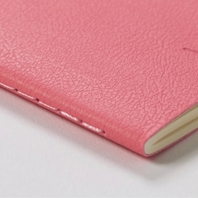 Kyokuto Camino Notebook - A5 Slim - Pink/Pink Stitching - Lined Paper