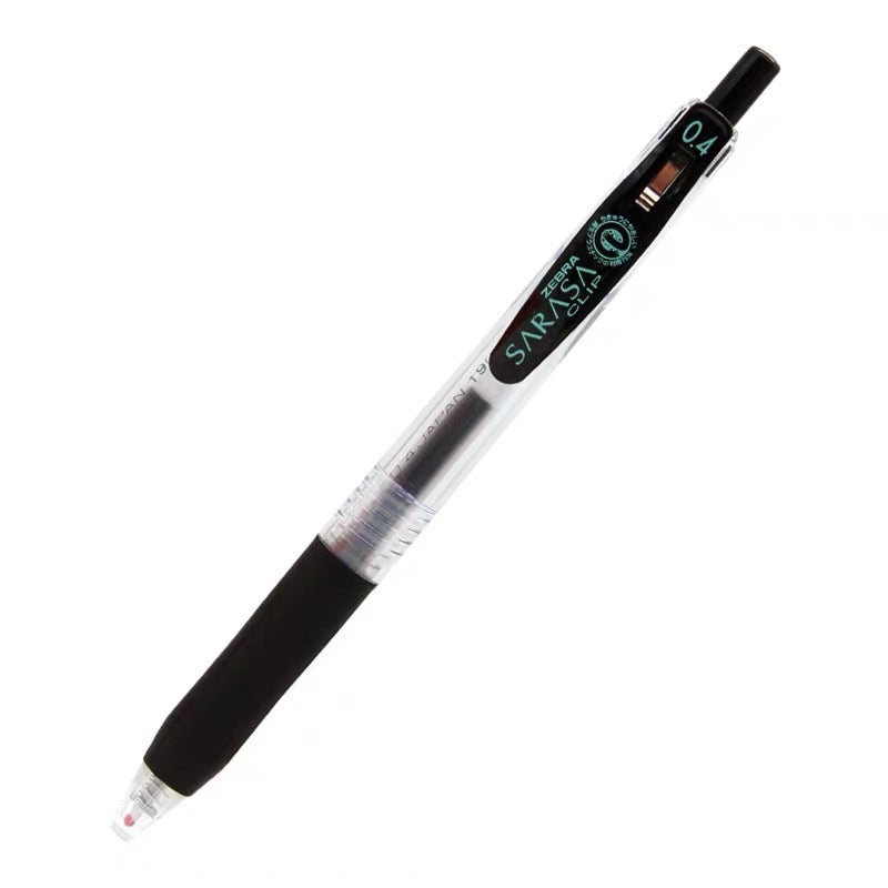 Zebra Sarasa Push Clip Gel Pen - 0.4 mm - Black