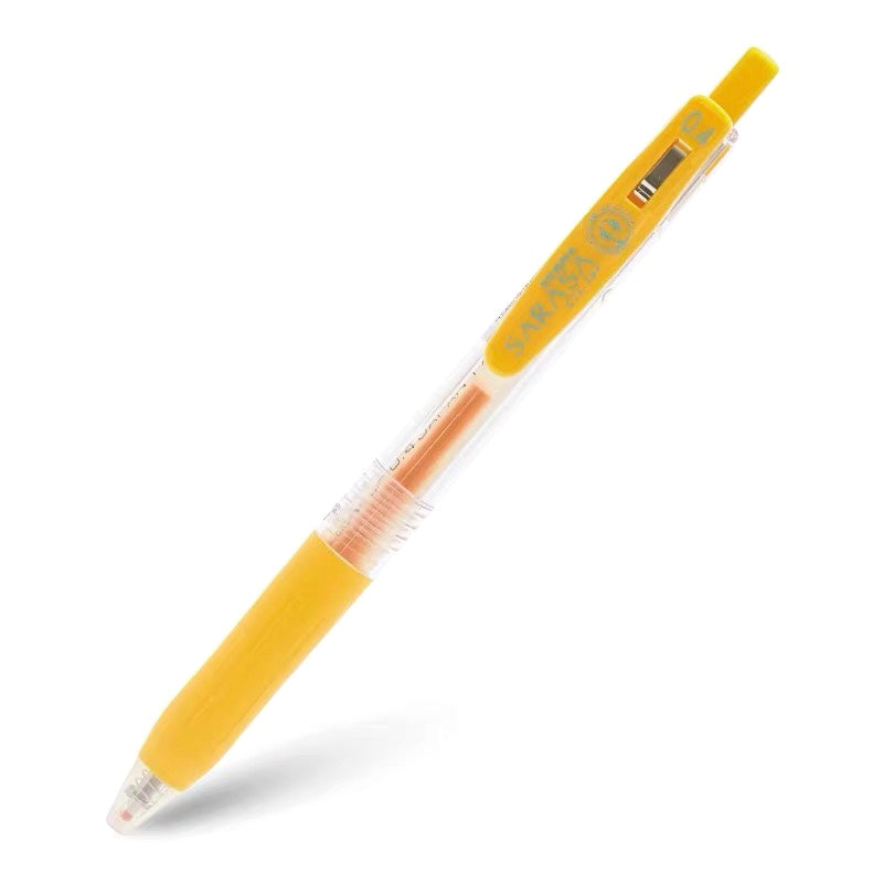 Zebra Sarasa Push Clip Gel Pen - 0.4 mm - Yellow