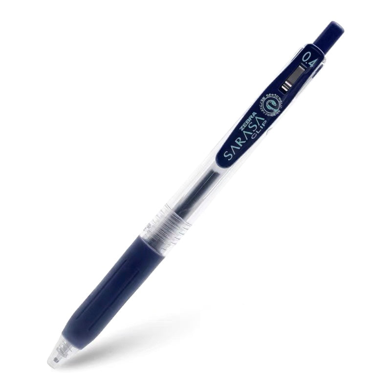 Zebra Sarasa Push Clip Gel Pen - 0.4 mm - Blue Black