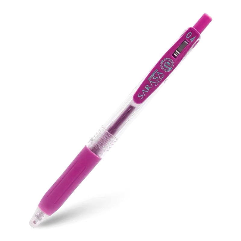 Zebra Sarasa Push Clip Gel Pen - 0.4 mm - Magenta