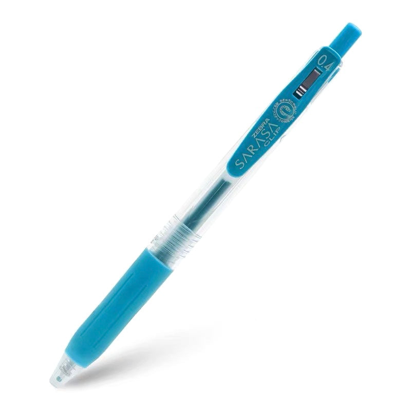 Zebra Sarasa Push Clip Gel Pen - 0.4 mm - Light Blue