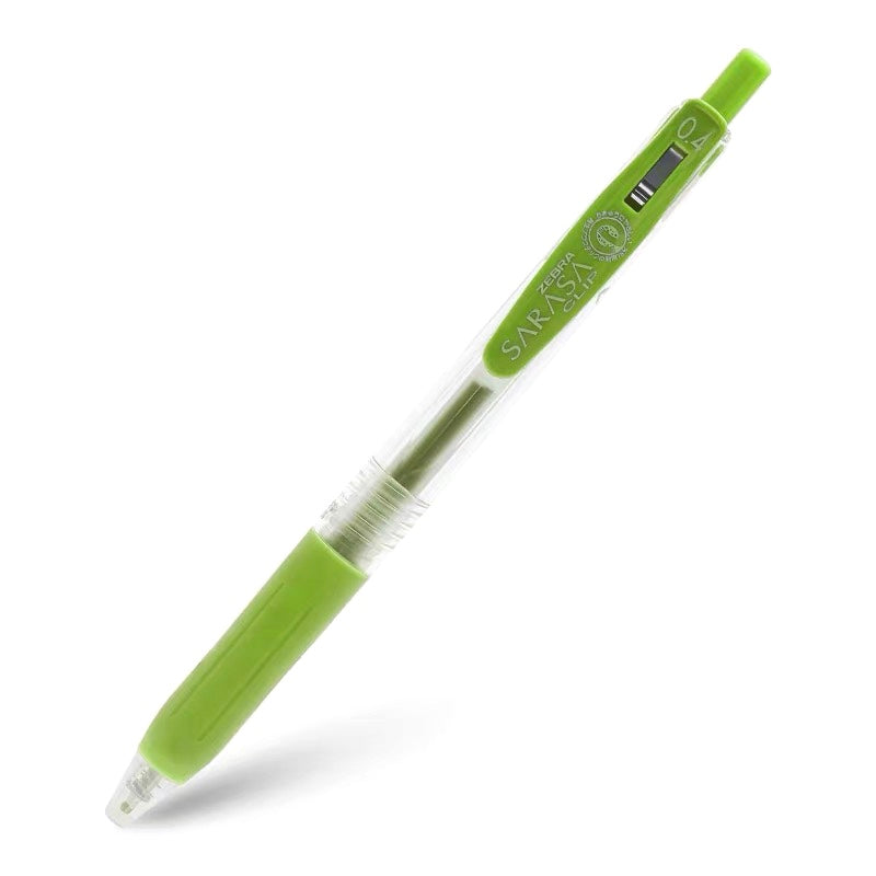 Zebra Sarasa Push Clip Gel Pen - 0.4 mm - Light Green