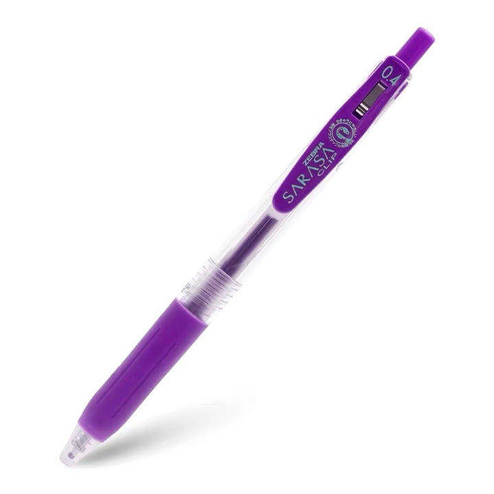 Zebra Sarasa Push Clip Gel Pen - 0.4 mm - Purple