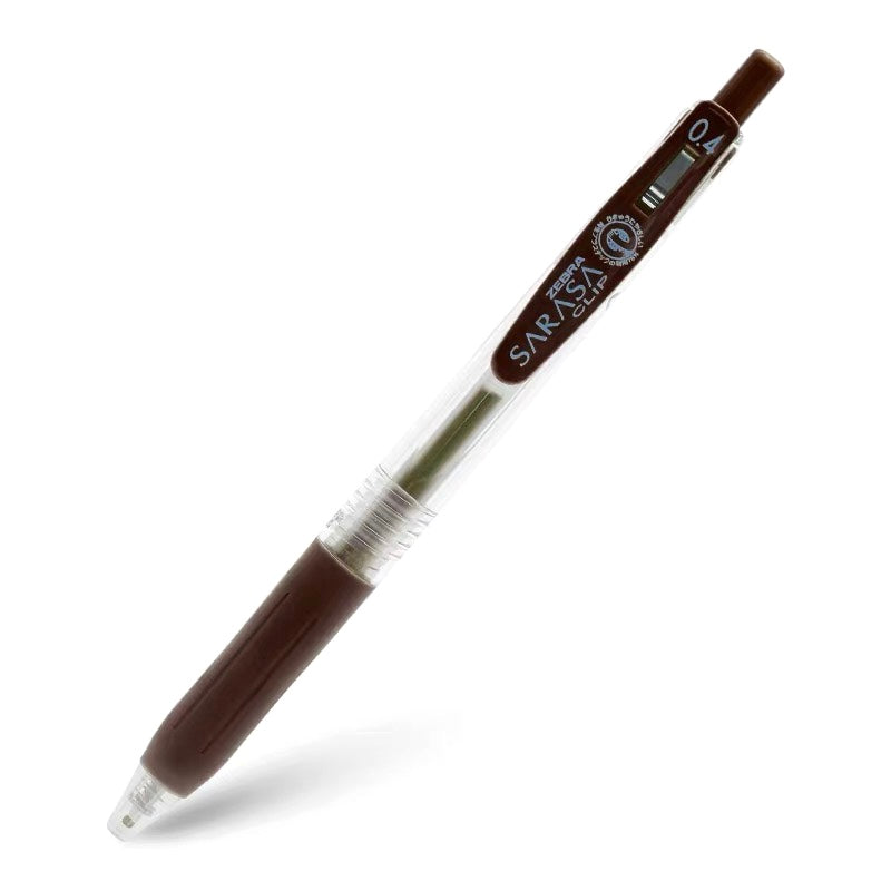 Zebra Sarasa Push Clip Gel Pen - 0.4 mm - Brown