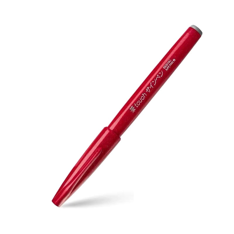 Pentel Fude Touch Brush Sign Pen - Red