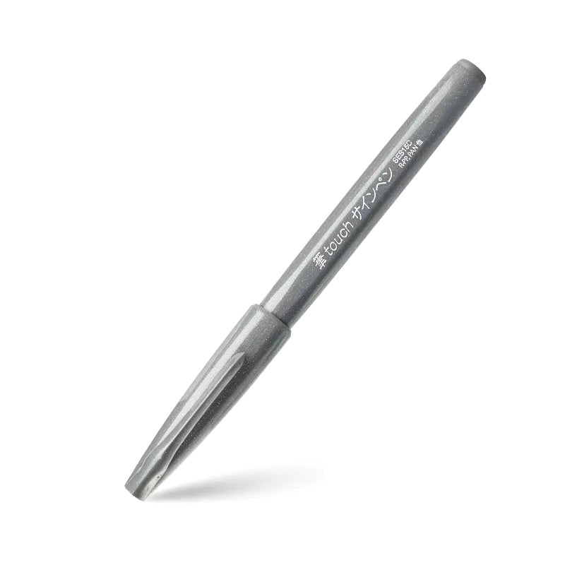 Pentel Fude Touch Brush Sign Pen - Gray