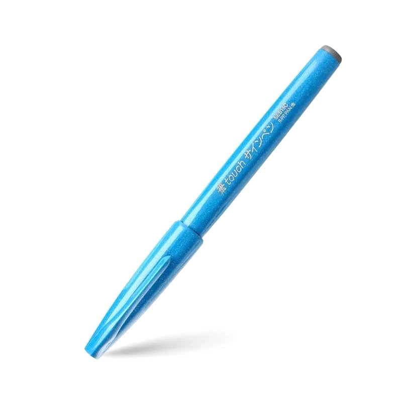 Pentel Fude Touch Brush Sign Pen - Sky Blue