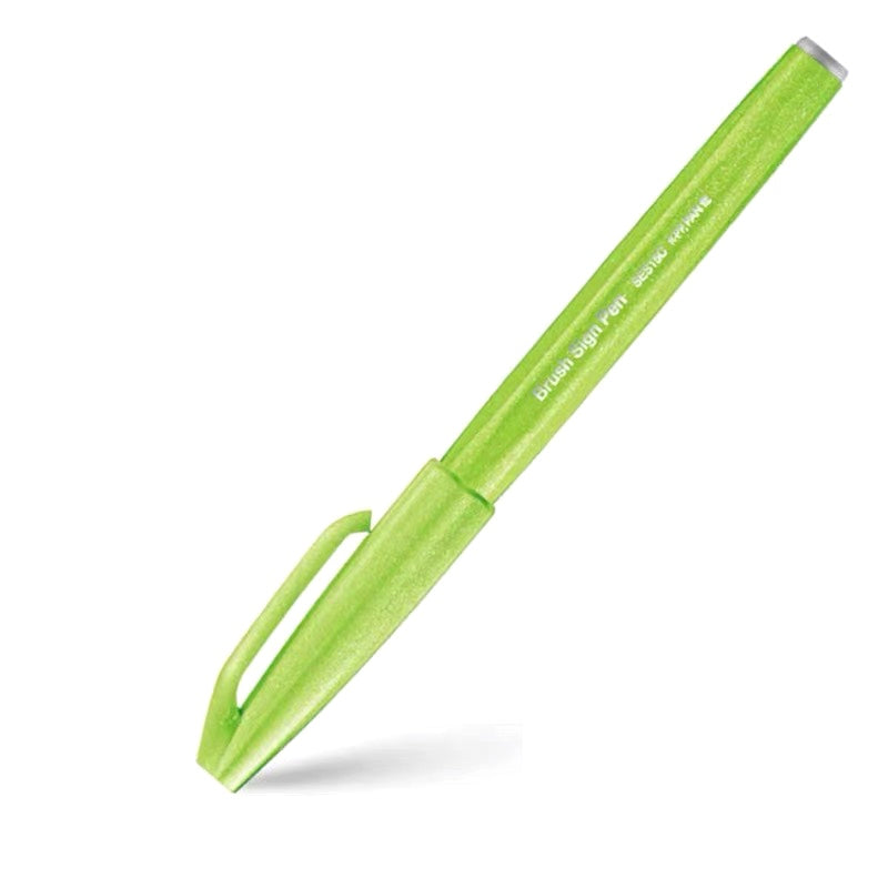 Pentel Fude Touch Brush Sign Pen - Light Green