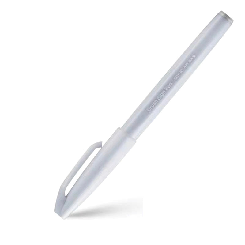 Pentel Fude Touch Brush Sign Pen - Light Gray