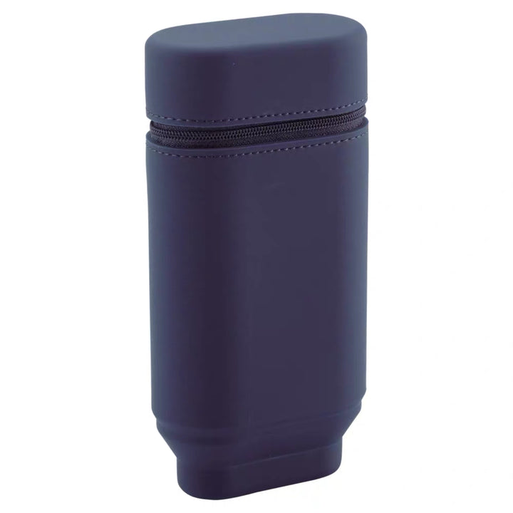Lihit Lab Smart Fit Actact Stand Pencil Case - Oval Type - Navy