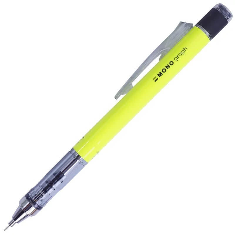 Tombow Mono Graph Shaker Mechanical Pencil - 0.5 mm - Neon Yellow