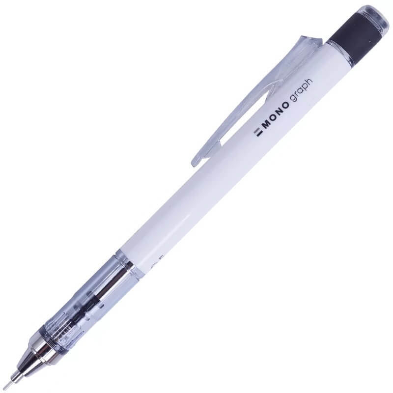 Tombow Mono Graph Shaker Mechanical Pencil - 0.5 mm - White