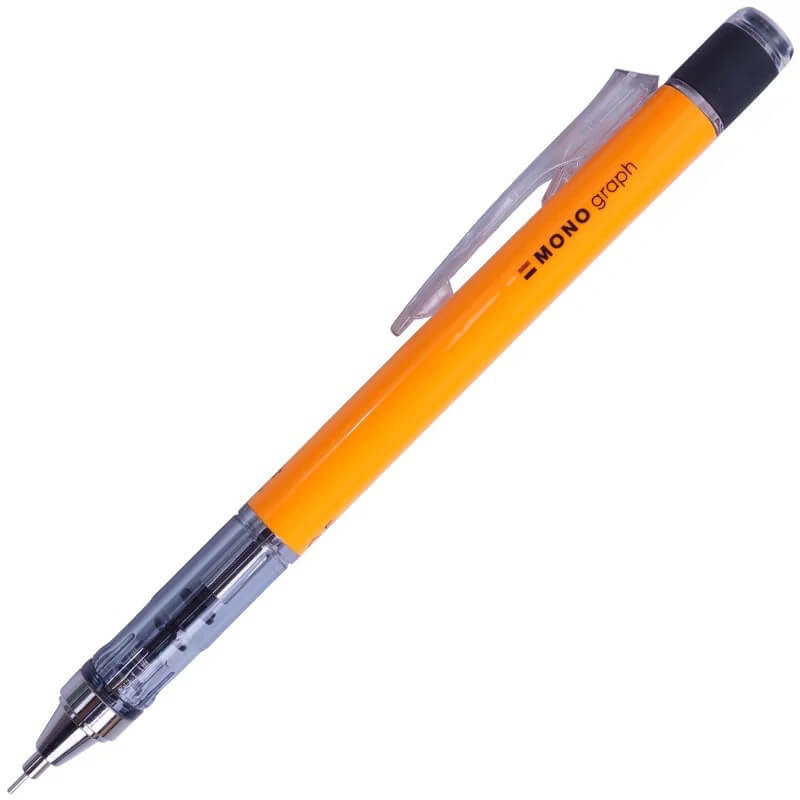 Tombow Mono Graph Shaker Mechanical Pencil - 0.5 mm - Neon Orange