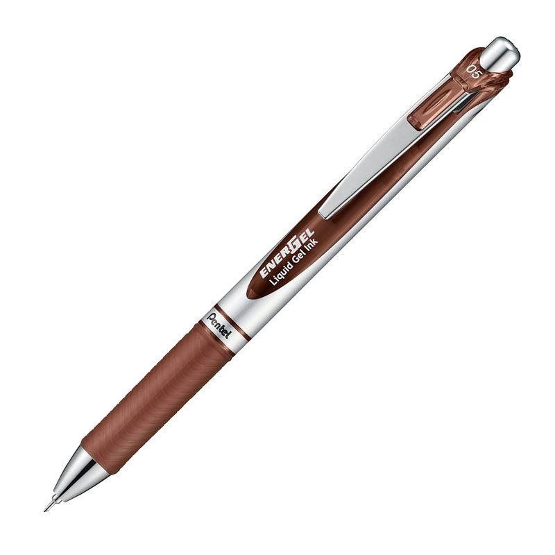 Pentel EnerGel RTX Gel Pen - Needle-Point - 0.5 mm - Brown