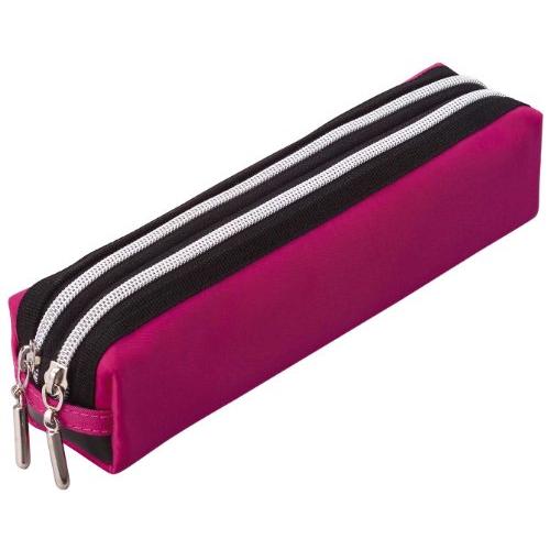 Raymay Fujii Double Zipper Color Pencil Case - Pink