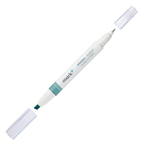 Kokuyo Mark+ Two Way Marker Pen and Highlighter - Green