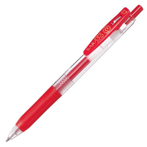 Zebra Sarasa Push Clip Gel Pen - 0.7 mm - Red