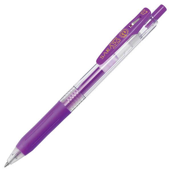 Zebra Sarasa Push Clip Gel Pen - 0.7 mm - Purple