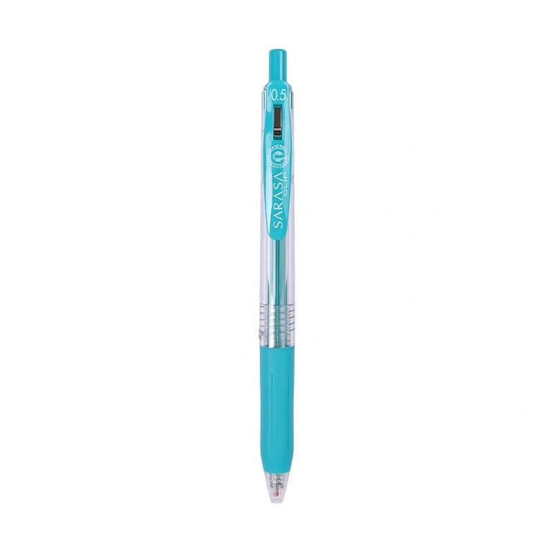 Zebra Sarasa Push Clip Gel Pen - 0.5 mm - Blue Green