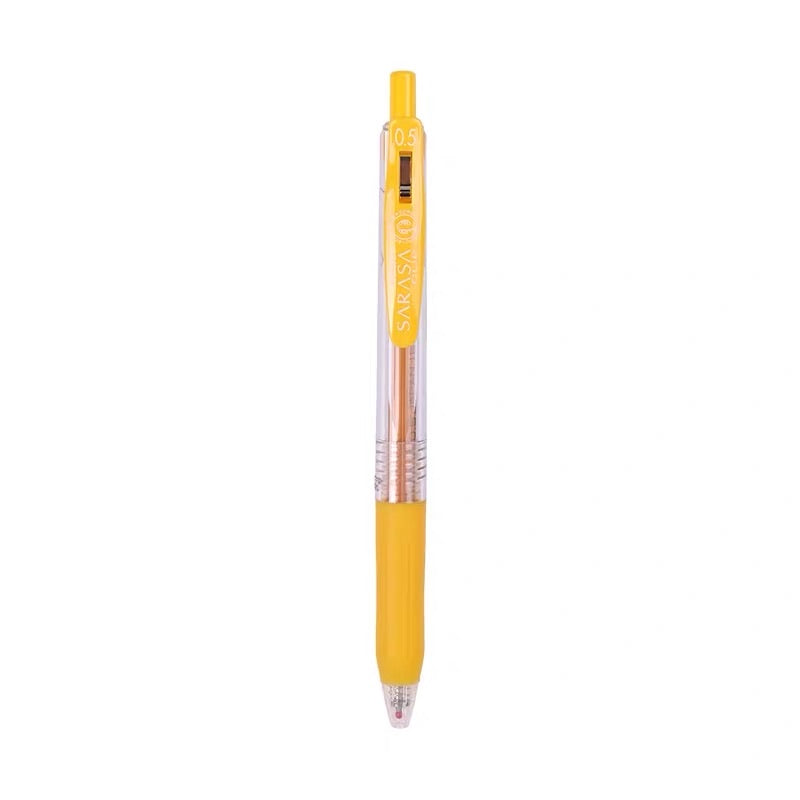 Zebra Sarasa Push Clip Gel Pen - 0.5 mm - Yellow