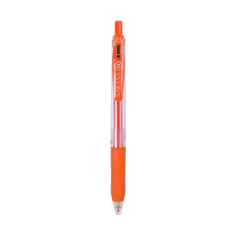 Zebra Sarasa Push Clip Gel Pen - 0.5 mm - Red Orange