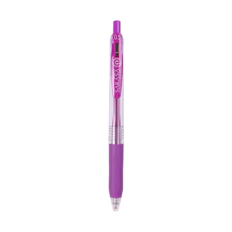 Zebra Sarasa Push Clip Gel Pen - 0.5 mm - Purple