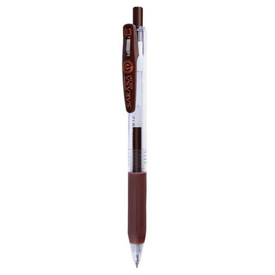 Zebra Sarasa Push Clip Gel Pen - 0.3 mm - Brown