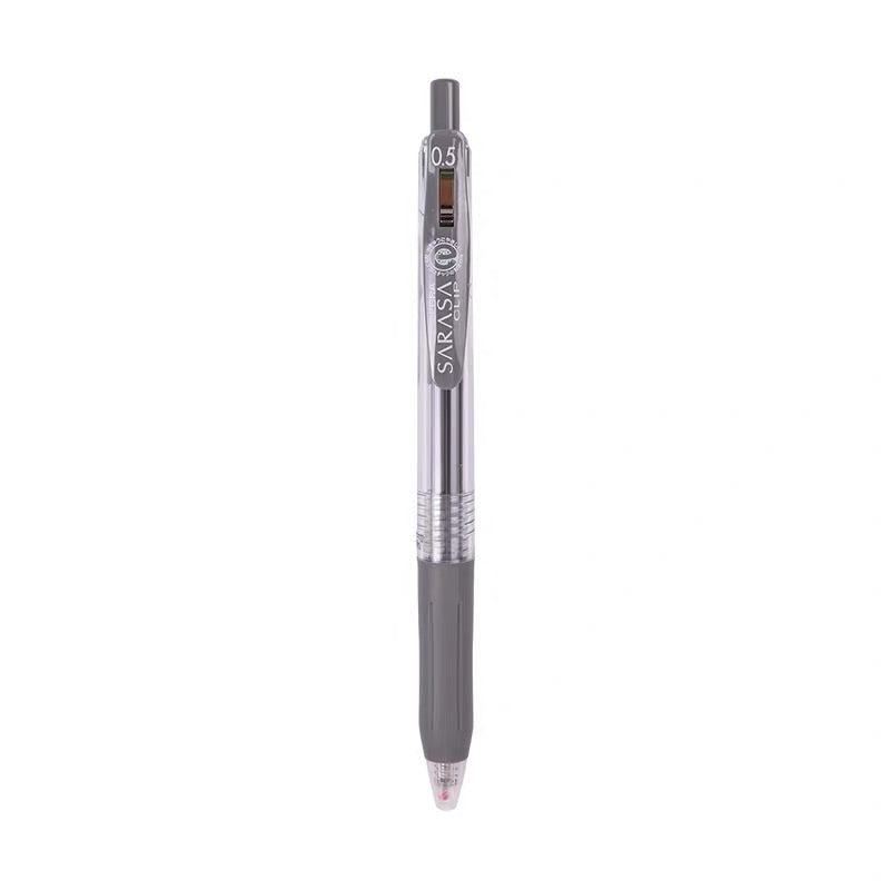 Zebra Sarasa Push Clip Gel Pen - 0.5 mm - Gray