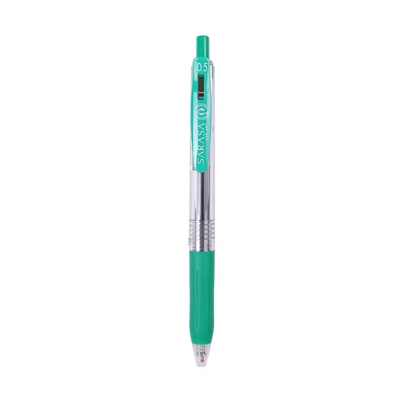 Zebra Sarasa Push Clip Gel Pen - 0.5 mm - Green