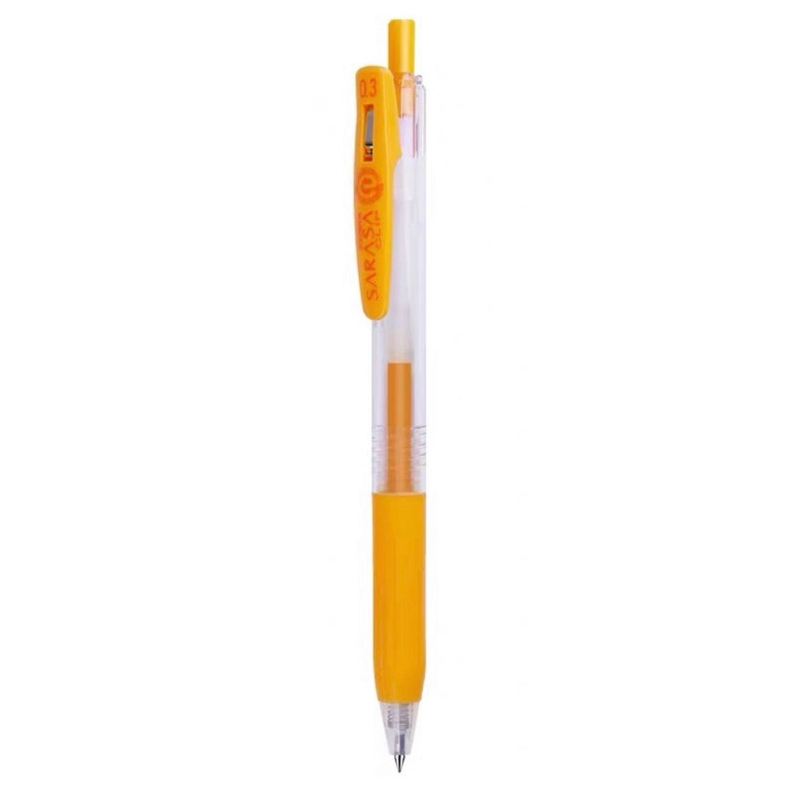 Zebra Sarasa Push Clip Gel Pen - 0.3 mm - Yellow