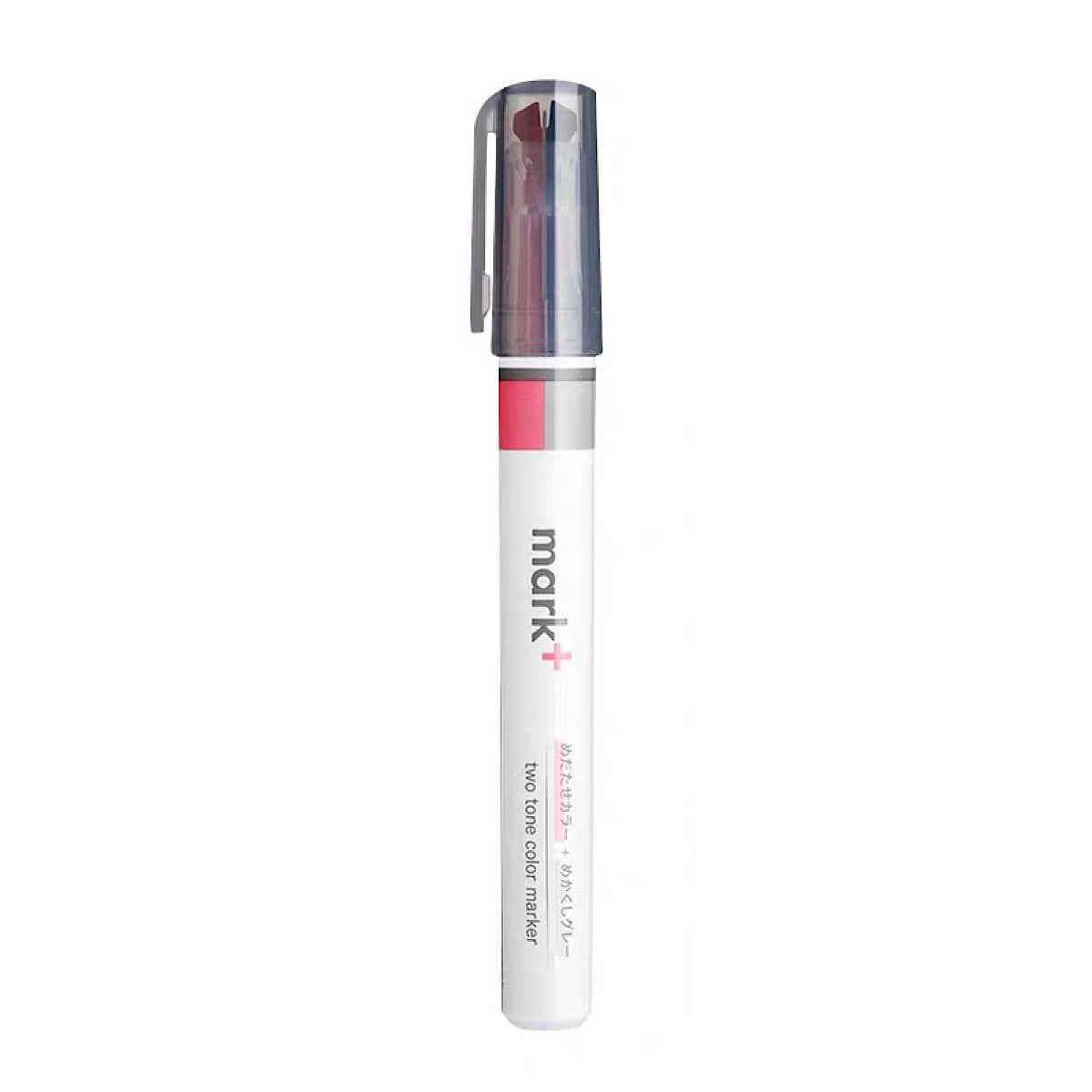 Kokuyo Mark+ Dual Tone Highlighter - Gray Type - Gray/Pink