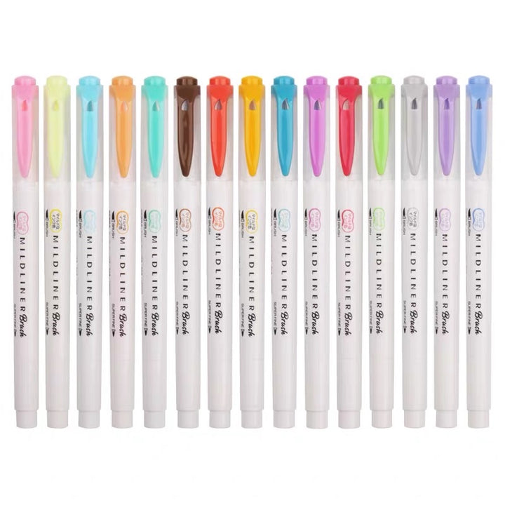 Zebra Mildliner Double-Sided Highlighter Brush - Brush / Extra Fine - Mild Pink