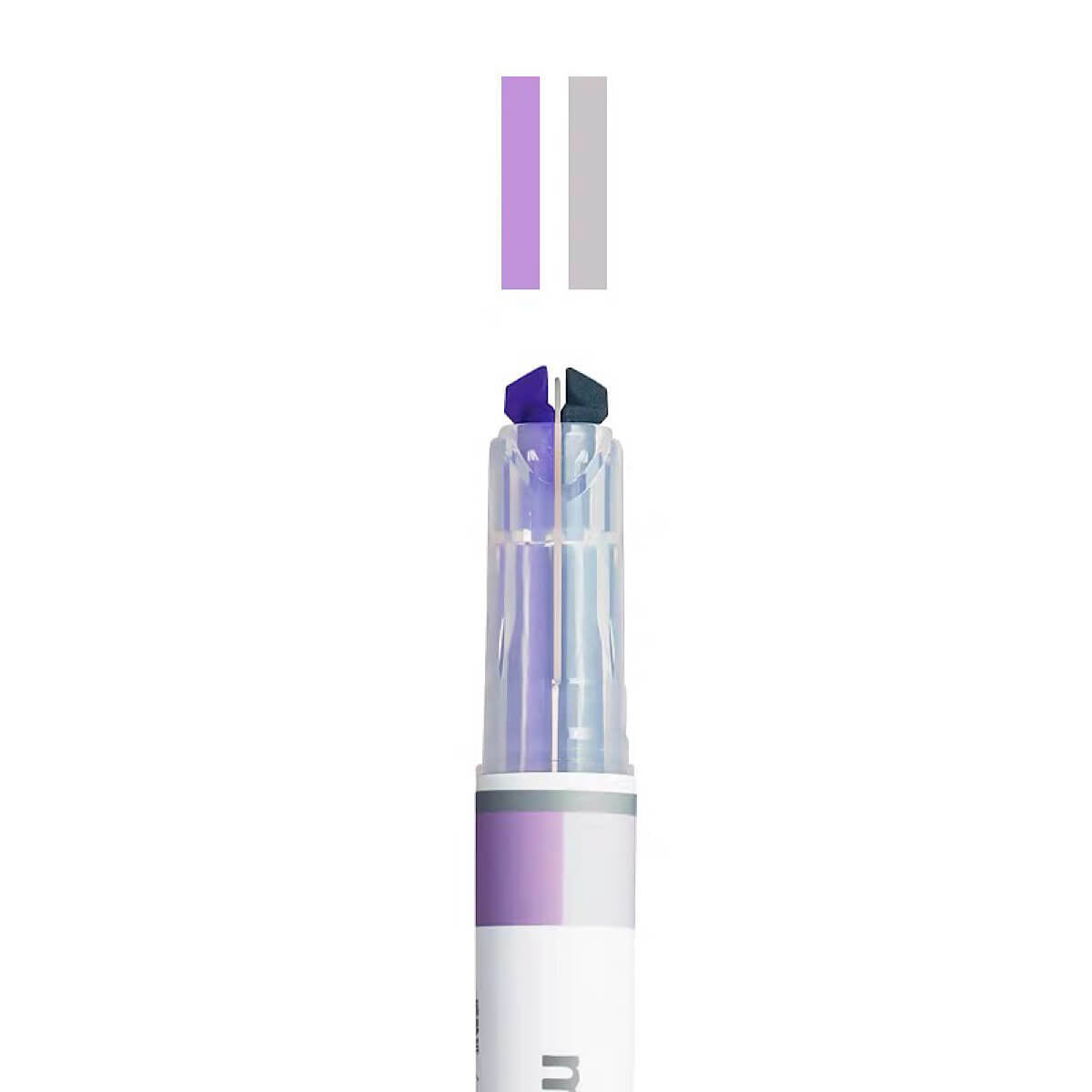 Kokuyo Mark+ Dual Tone Highlighter - Gray Type - Gray/Purple