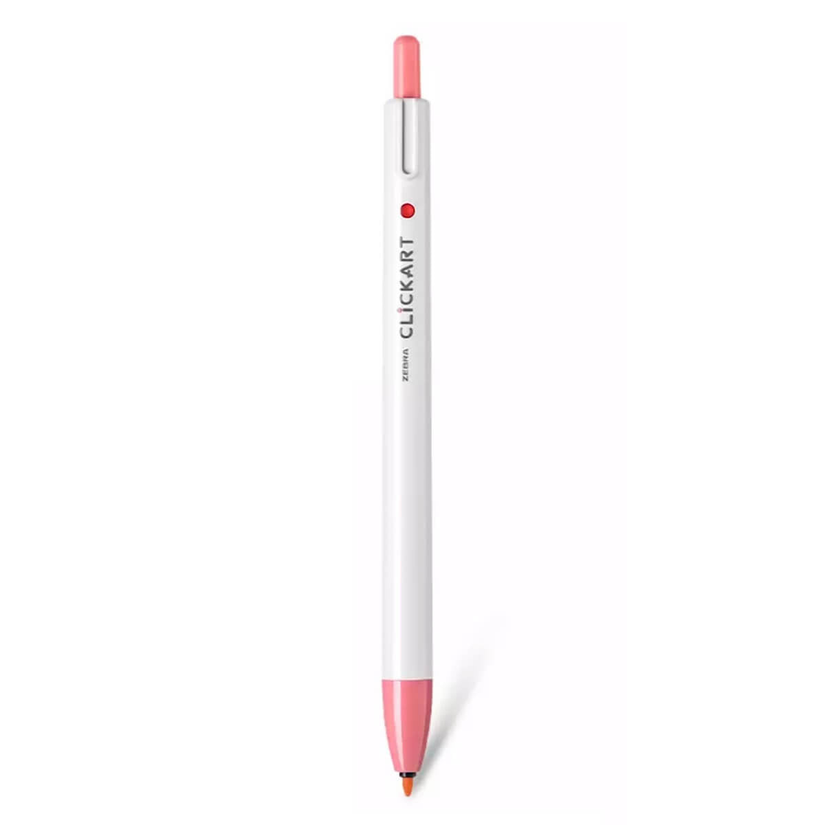 Zebra ClickArt Retractable Marker Pen - Peach Pink