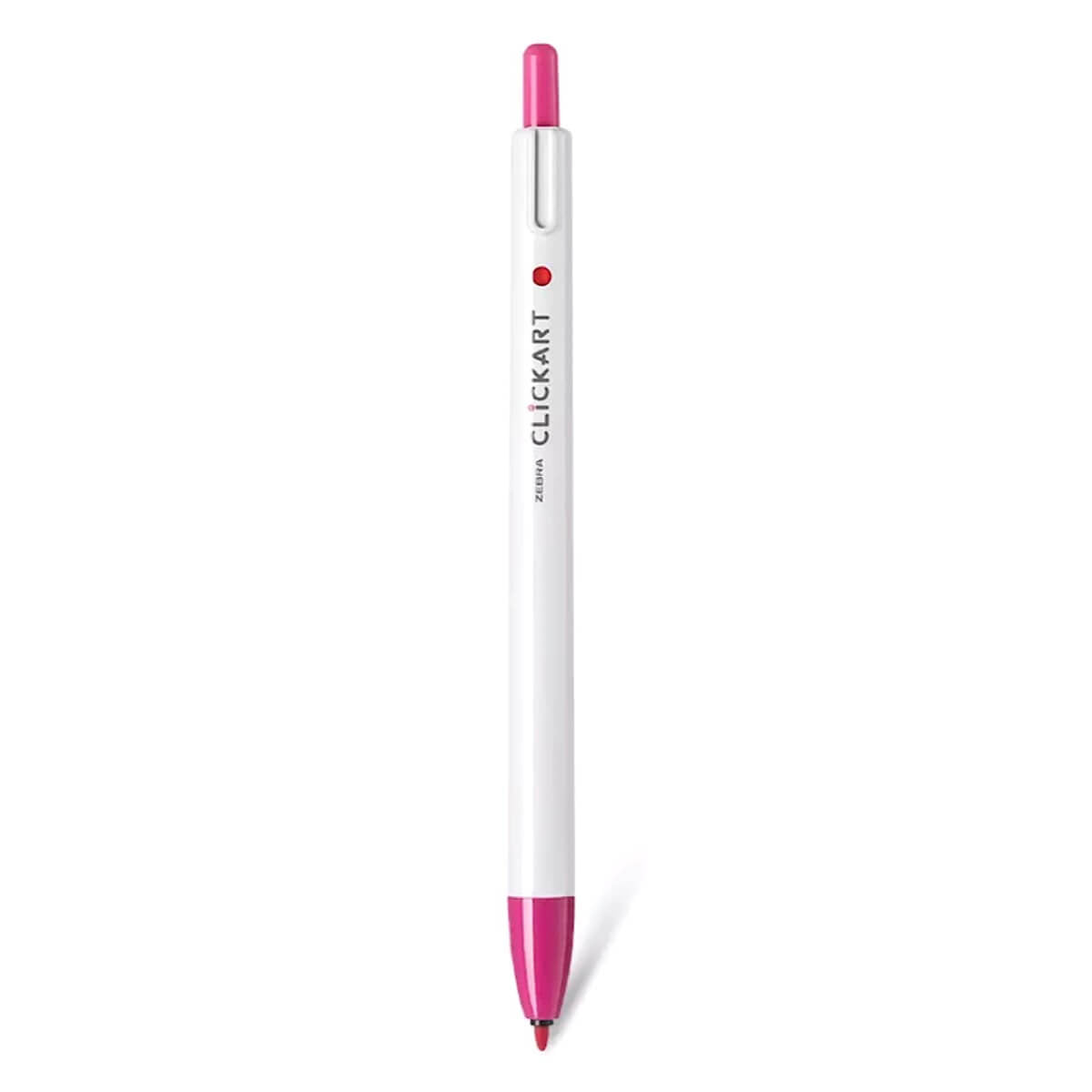 Zebra ClickArt Retractable Marker Pen - Cherry Pink