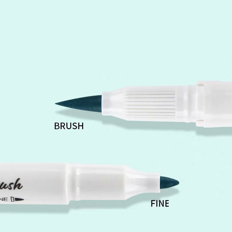 Zebra Mildliner Double-Sided Highlighter Brush - Brush / Extra Fine - Mild Pink