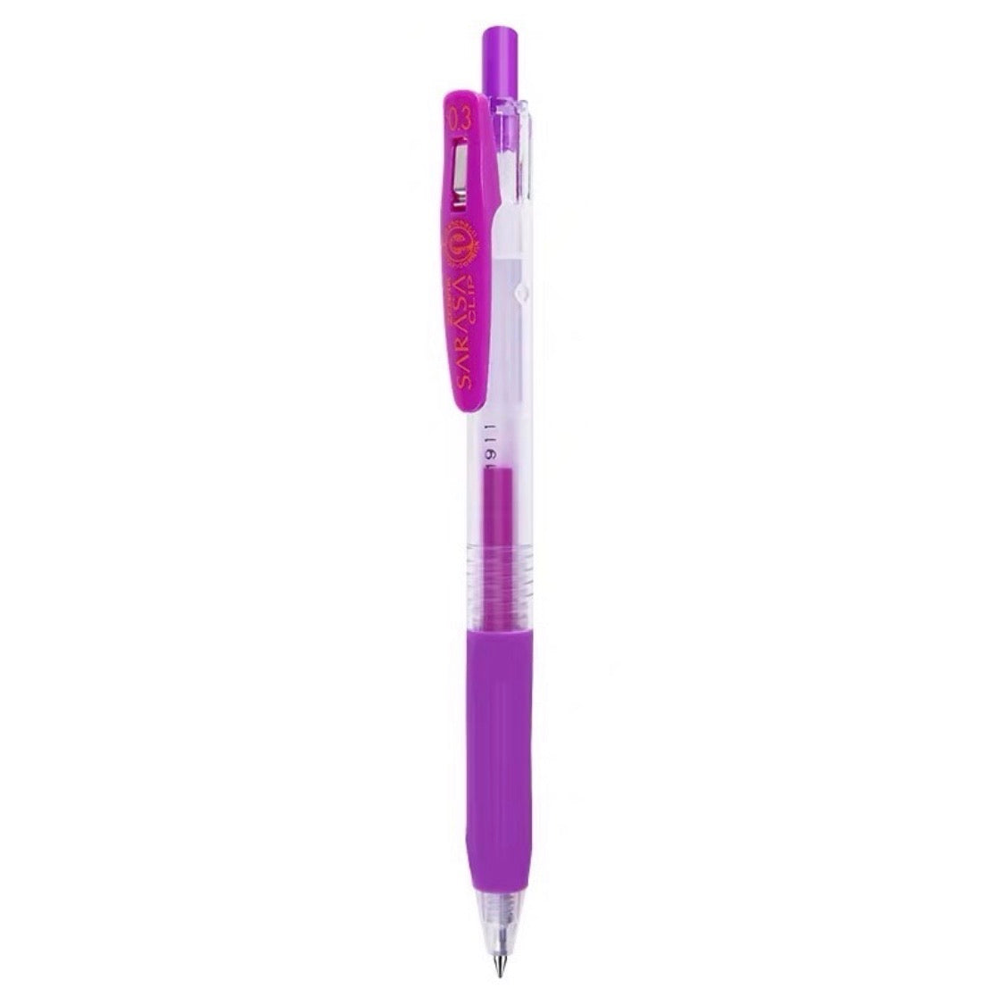 Zebra Sarasa Push Clip Gel Pen - 0.3 mm - Purple