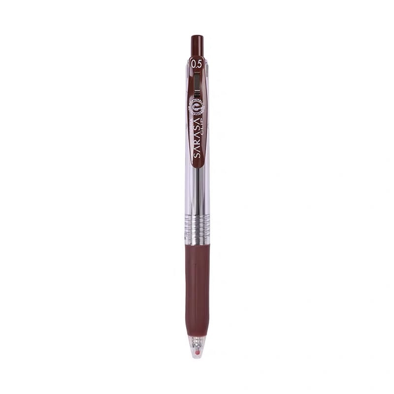 Zebra Sarasa Push Clip Gel Pen - 0.5 mm - Brown