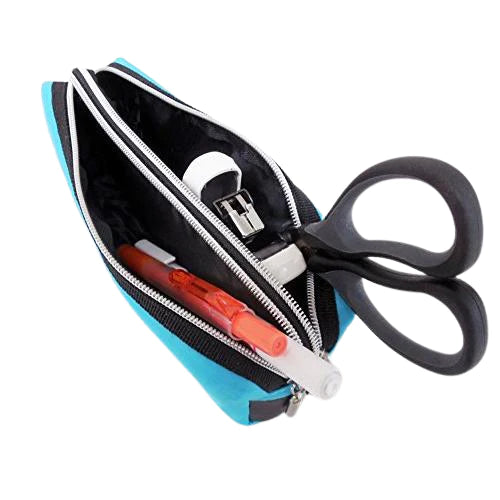 Raymay Fujii Double Zipper Color Pencil Case - Blue