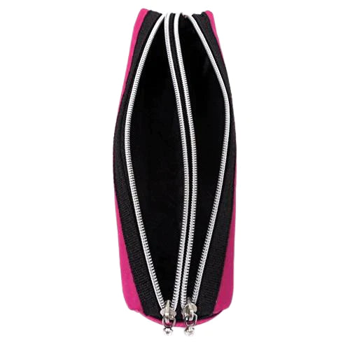 Raymay Fujii Double Zipper Color Pencil Case - Pink