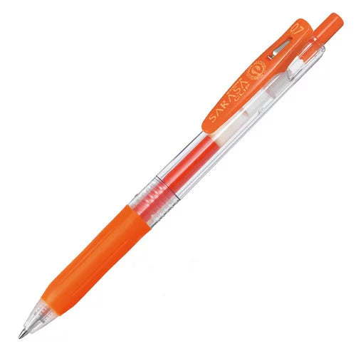 Zebra Sarasa Push Clip Gel Pen - 0.7 mm - Red Orange