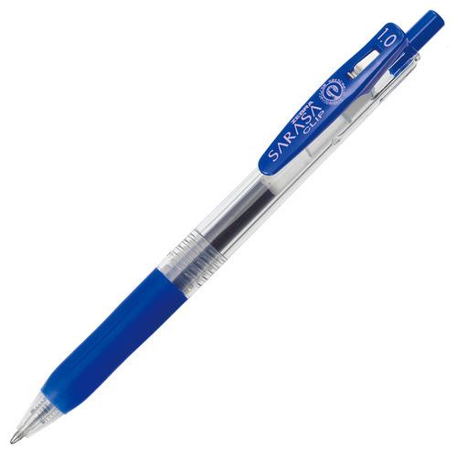 Zebra Sarasa Push Clip Gel Pen - 1.0 mm - Blue