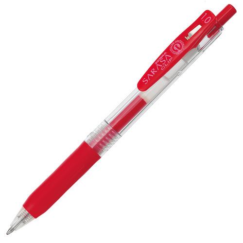 Zebra Sarasa Push Clip Gel Pen - 1.0 mm - Red